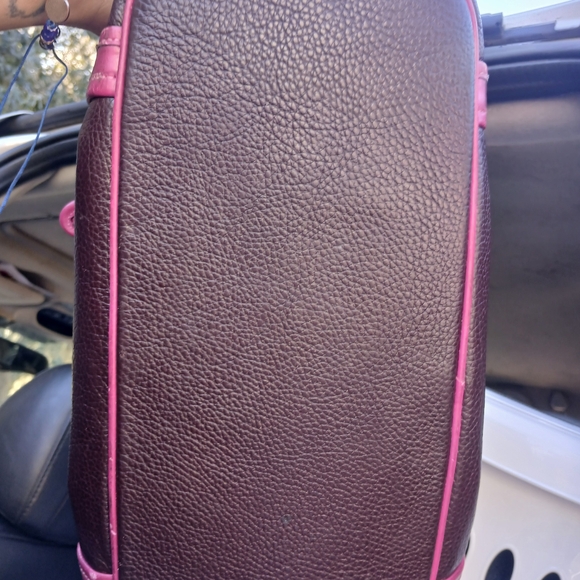 Coach Pink and Purple Leather Tote - Picture 2 of 4